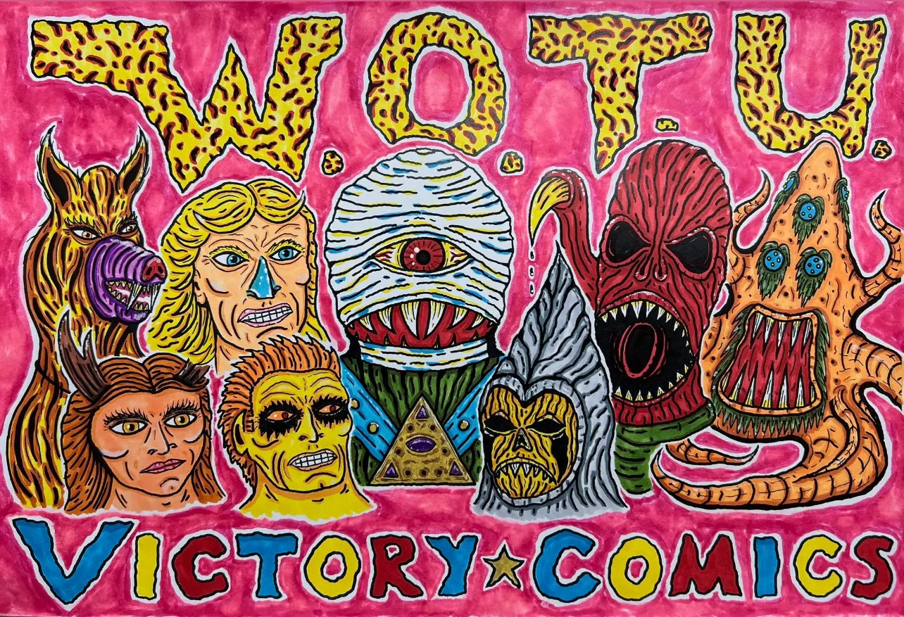 Victory Comics — W.O.T.U. hand-painted banner artwork
